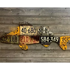 Minnesota Antique Walleye License Plate Art - Your Premium Fishing Gear Store Rods Lines Baits Accessories* Shop