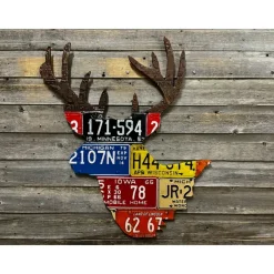 Mixed Midwestern Whitetail Deer License Plate Art - Your Premium Fishing Gear Store Rods Lines Baits Accessories* New