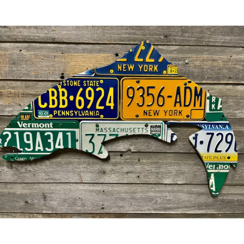 Mixed Northeast Trout License Plate Art - Your Premium Fishing Gear Store Rods Lines Baits Accessories* Clearance