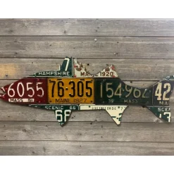 New England Striped Bass License Plate Art - Your Premium Fishing Gear Store Rods Lines Baits Accessories* Discount