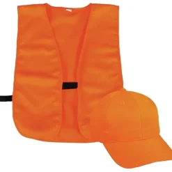 Outdoor Cap Blaze Orange Vest w/Structured Cap - Your Premium Fishing Gear Store Rods Lines Baits Accessories* Online