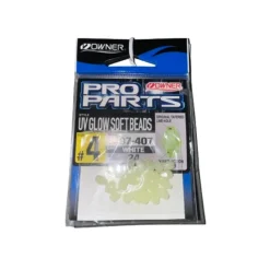 Owner UV Glow Soft Beads, Size 4, 24pk, White - Your Premium Fishing Gear Store Rods Lines Baits Accessories* Fashion