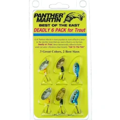 Panther Martin BE6 Best Of The East Spinner Kit, #1/#2, Assorted, 6/Pack - Your Premium Fishing Gear Store Rods Lines Baits Accessories* Sale