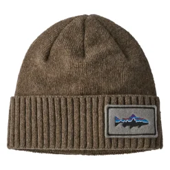 Patagonia Brodeo Beanie Fitz Roy Trout Patch: Ash Tan - Your Premium Fishing Gear Store Rods Lines Baits Accessories* Flash Sale