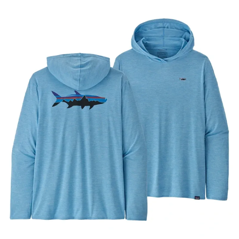 Patagonia Cap Cool Daily Graphic Hoody Relaxed Fitz Roy Tarpon w/Tarpon: Lago Blue X-Dye - Your Premium Fishing Gear Store Rods Lines Baits Accessories* Clearance