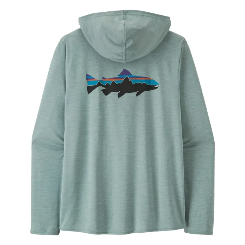 Patagonia Cap Cool Daily Graphic Hoody Fitz Roy Trout: Thermal Blue X-Dye - Your Premium Fishing Gear Store Rods Lines Baits Accessories* Store