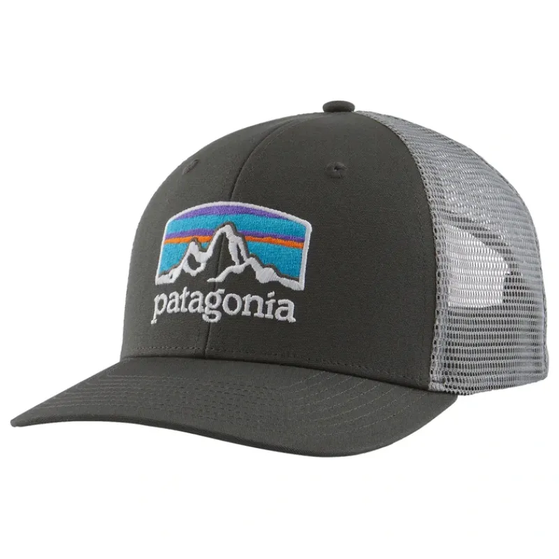 Patagonia Fitz Roy Horizons Trucker Hat Forge Grey - Your Premium Fishing Gear Store Rods Lines Baits Accessories* Flash Sale