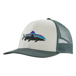 Patagonia Fitz Roy Trout Trucker Hat White w/Nouveau Green - Your Premium Fishing Gear Store Rods Lines Baits Accessories* Discount