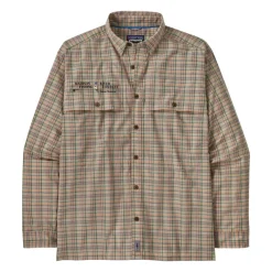 Patagonia Logo L/S Island Hopper Shirt Down River: Natural - Your Premium Fishing Gear Store Rods Lines Baits Accessories* Cheap