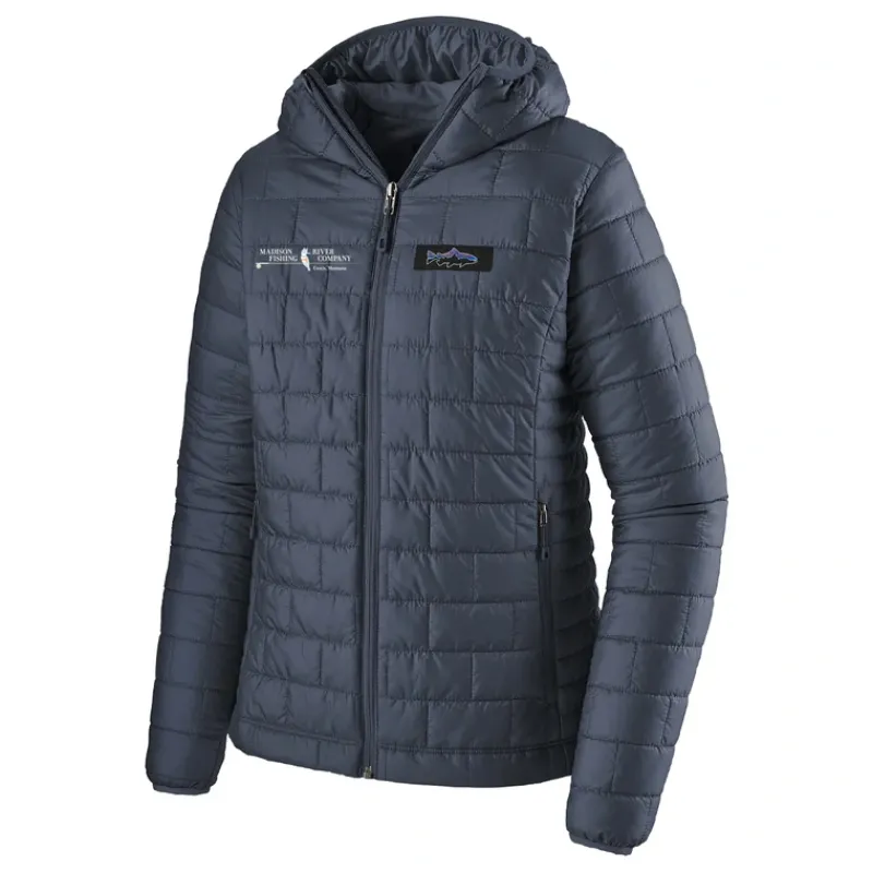 Patagonia Logo Womens Nano Puff Fitz Roy Trout Hoody Smolder Blue - Your Premium Fishing Gear Store Rods Lines Baits Accessories* Hot