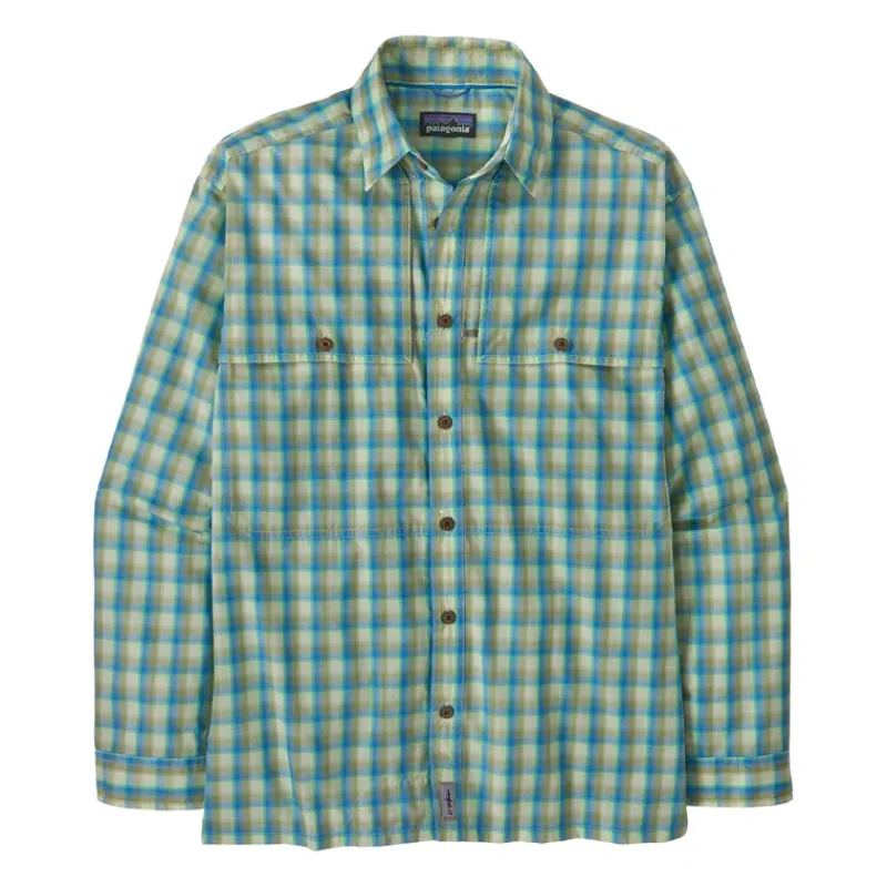 Patagonia L/S Island Hopper Shirt Mirrored: Vessel Blue - Your Premium Fishing Gear Store Rods Lines Baits Accessories* Store
