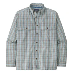 Patagonia L/S Island Hopper Shirt Down River: Steam Blue - Your Premium Fishing Gear Store Rods Lines Baits Accessories* Flash Sale