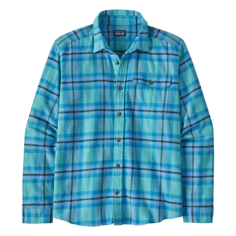 Patagonia L/S LW Fjord Flannel Shirt Ocean: Subtidal Blue - Your Premium Fishing Gear Store Rods Lines Baits Accessories* Online