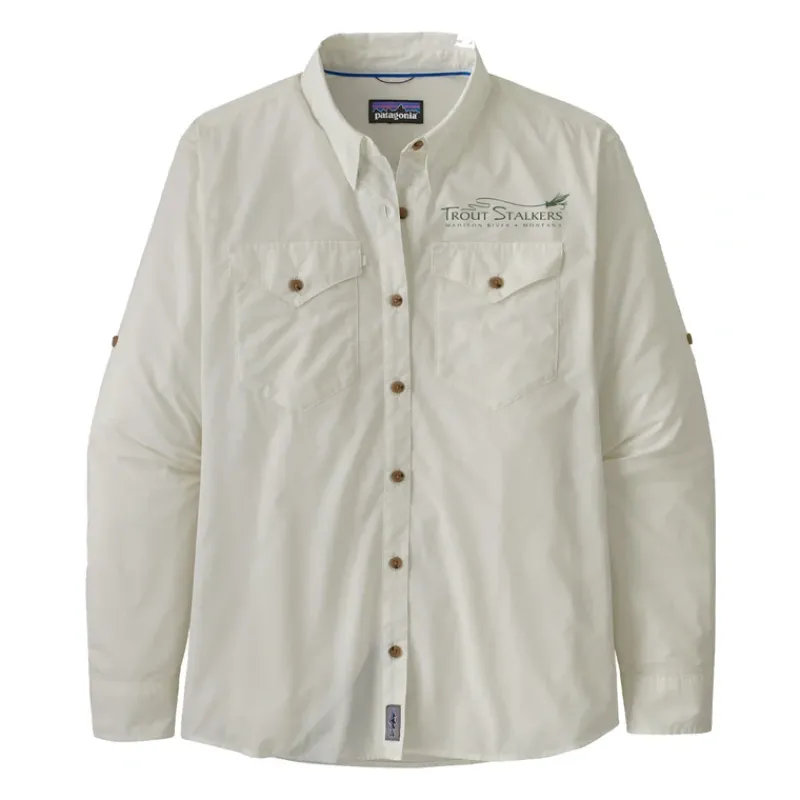 Patagonia MTS Logo Women's L/S Sun Stretch Shirt X-Large White - Your Premium Fishing Gear Store Rods Lines Baits Accessories* Hot