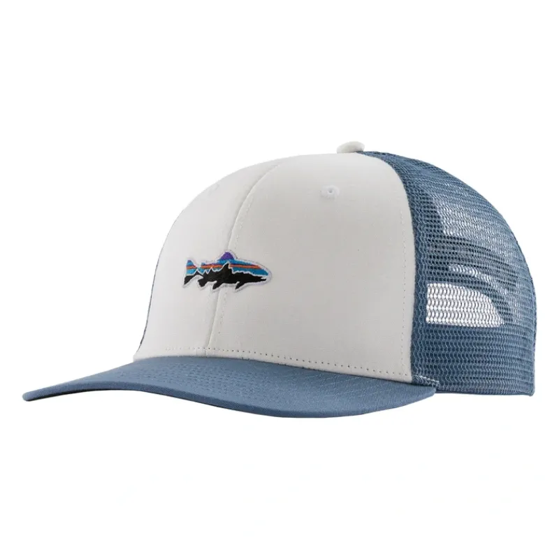Patagonia Stand Up Trout Trucker Hat White - Your Premium Fishing Gear Store Rods Lines Baits Accessories* Store