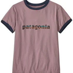 Patagonia Women's '73 Text Logo Organic Ringer Tee - Your Premium Fishing Gear Store Rods Lines Baits Accessories* Best