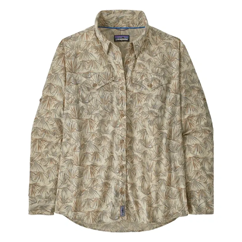 Patagonia Womens L/S Sun Stretch Shirt Grasslands: Dark Natural - Your Premium Fishing Gear Store Rods Lines Baits Accessories* Cheap
