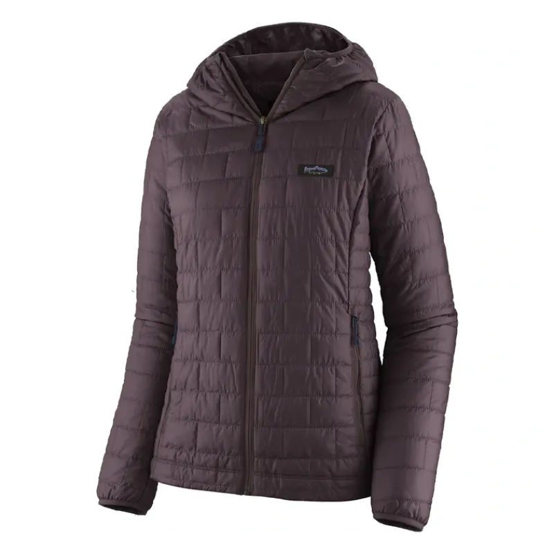 Patagonia Womens Nano Puff Fitz Roy Trout Hoody Obsidian Plum - Your Premium Fishing Gear Store Rods Lines Baits Accessories* Online