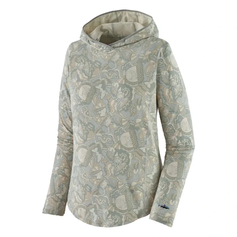 Patagonia Women's Tropic Comfort Natural Hoody Armadillo and Friends: Sleet Green - Your Premium Fishing Gear Store Rods Lines Baits Accessories* Store