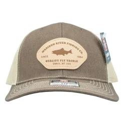 Patch Logo 112 Trucker Leather Patch Brown/Khaki - Your Premium Fishing Gear Store Rods Lines Baits Accessories* Shop