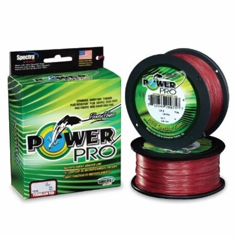 Power Pro Original Spectra Vermilion Red Braided Line (150,300,500,1500yd) - Your Premium Fishing Gear Store Rods Lines Baits Accessories* Fashion