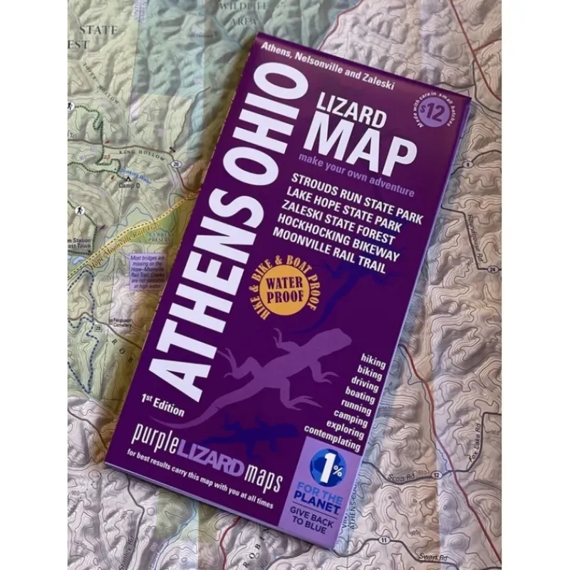 Purple Lizard Map - Athens Ohio 1st Edition - Your Premium Fishing Gear Store Rods Lines Baits Accessories* Shop