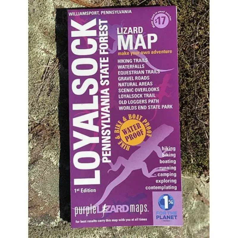 Purple Lizard Map - Loyalsock/Worlds End State Park - Your Premium Fishing Gear Store Rods Lines Baits Accessories* New
