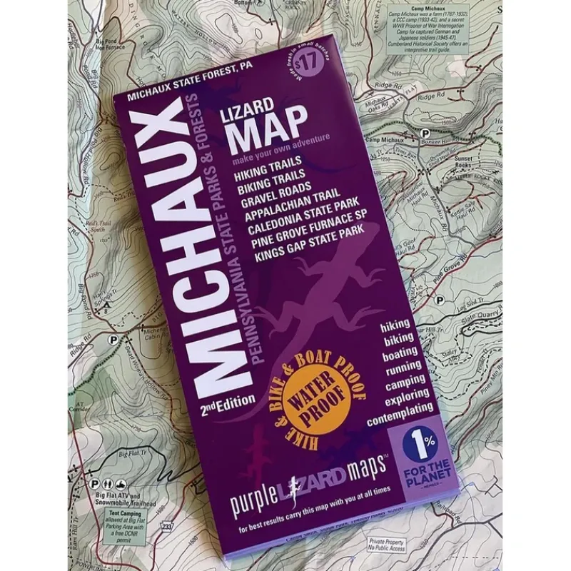 Purple Lizard Map - Michaux 2nd Edition - Your Premium Fishing Gear Store Rods Lines Baits Accessories* Clearance