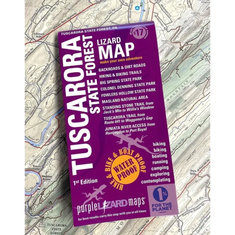 Purple Lizard Map - Tuscarora State Forest - Your Premium Fishing Gear Store Rods Lines Baits Accessories* Cheap