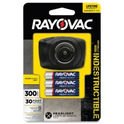 Rayovac Indestructible 180 Lumen 3AAA Head Lamp/w batts - Your Premium Fishing Gear Store Rods Lines Baits Accessories* Cheap