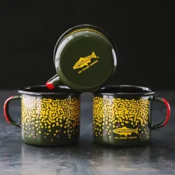 Rep Your Water Brook Trout Skin Enamel Camp Mug - Your Premium Fishing Gear Store Rods Lines Baits Accessories* Hot