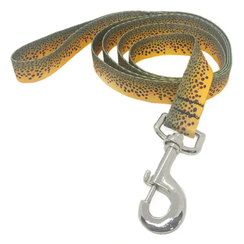 Rep Your Water Brown Trout Skin Dog Leash - Your Premium Fishing Gear Store Rods Lines Baits Accessories* Store