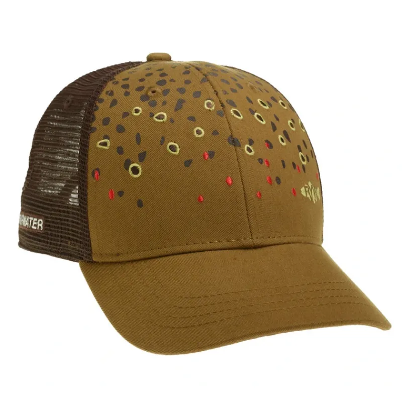 Rep Your Water Brown Trout Skin Hat - Your Premium Fishing Gear Store Rods Lines Baits Accessories* Clearance