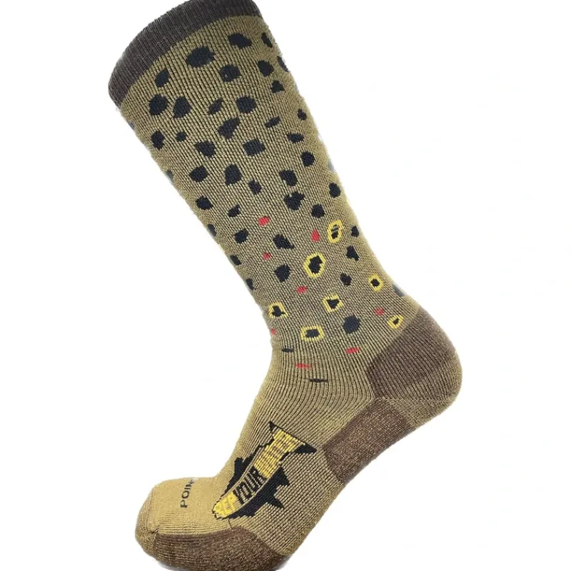 Rep Your Water Brown Trout Midweight Socks - Your Premium Fishing Gear Store Rods Lines Baits Accessories* Cheap