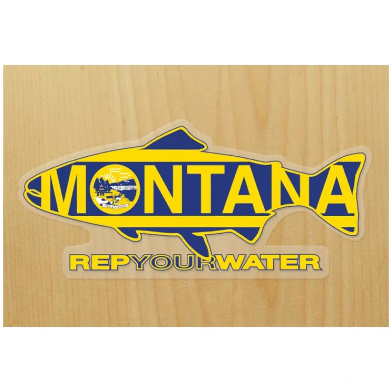 Rep Your Water Montana Flag Sticker - Your Premium Fishing Gear Store Rods Lines Baits Accessories* Best Sale