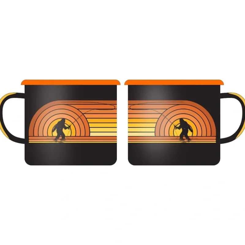 Rep Your Water Sunset Squatch Enamel Camp Mug - Your Premium Fishing Gear Store Rods Lines Baits Accessories* Store