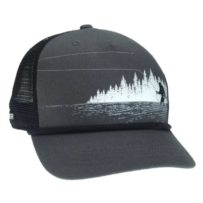 Rep Your Water Tight Loops Squatch 5 Panel Hat Gray/Black - Your Premium Fishing Gear Store Rods Lines Baits Accessories* Cheap