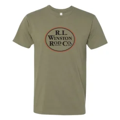 R.L. Winston Logo T-Shirt Olive - Your Premium Fishing Gear Store Rods Lines Baits Accessories* Sale