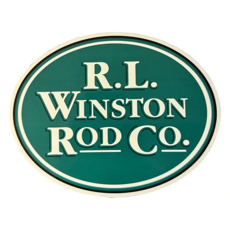 R.L. Winston Medium Sticker Green 5" - Your Premium Fishing Gear Store Rods Lines Baits Accessories* Online