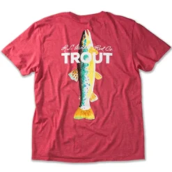 R.L. Winston Trout Tech T-Shirt Faded Red - Your Premium Fishing Gear Store Rods Lines Baits Accessories* Clearance