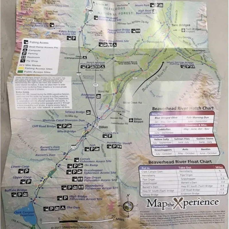 Ruby River/Beaverhead River Pocket Map - Your Premium Fishing Gear Store Rods Lines Baits Accessories* Store