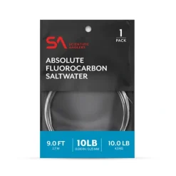 Scientific Anglers Absolute Fluorocarbon Saltwater Leader 9' Single - Your Premium Fishing Gear Store Rods Lines Baits Accessories* Hot
