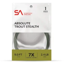 Scientific Anglers Absolute Trout Stealth Leader 9' Single - Your Premium Fishing Gear Store Rods Lines Baits Accessories* Store
