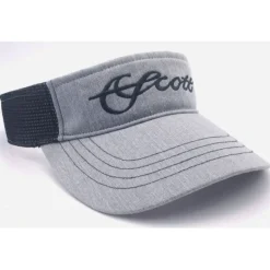 Scott Fly Rods Gray and Black Visor Black Script - Your Premium Fishing Gear Store Rods Lines Baits Accessories* Fashion