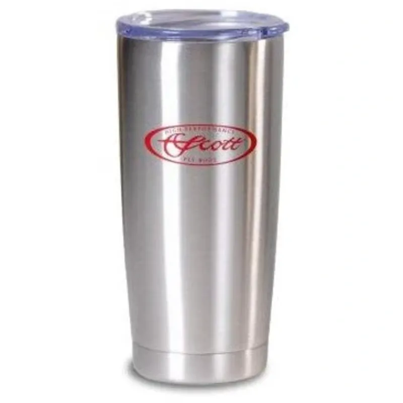 Scott Fly Rods Stainless Steel Mug Red Scott Script - Your Premium Fishing Gear Store Rods Lines Baits Accessories* Clearance