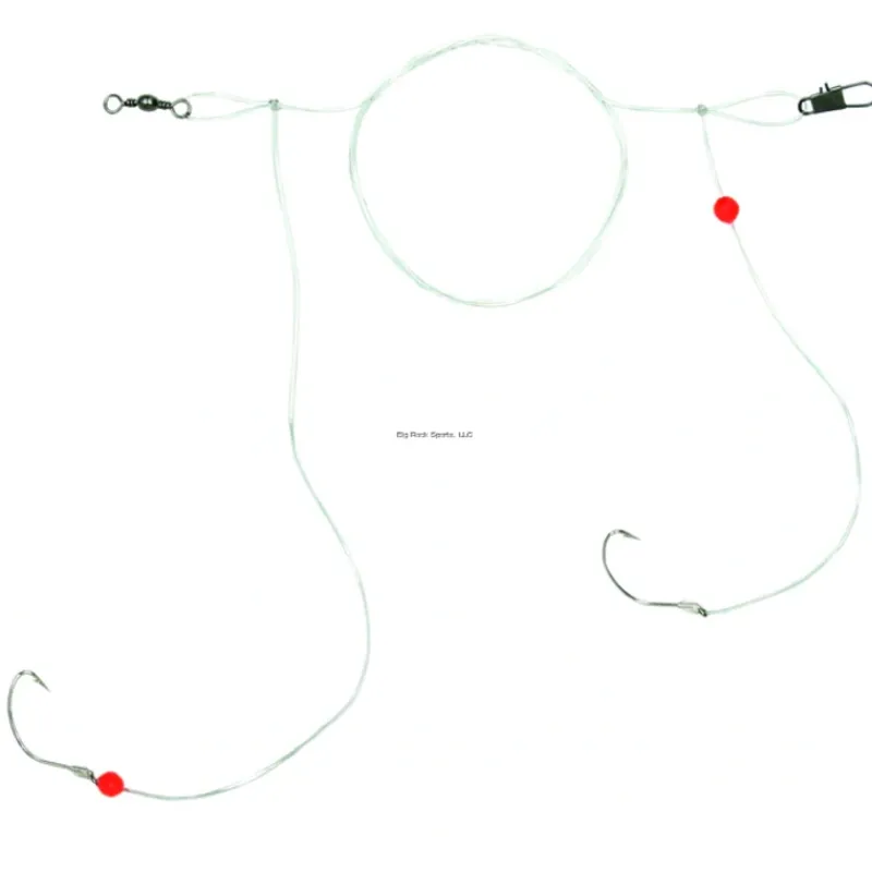 Sea Striker Spot/Mullet/Pompano Rig 2-Drop #6 Nickel Wide Gap Hooks - Your Premium Fishing Gear Store Rods Lines Baits Accessories* Outlet