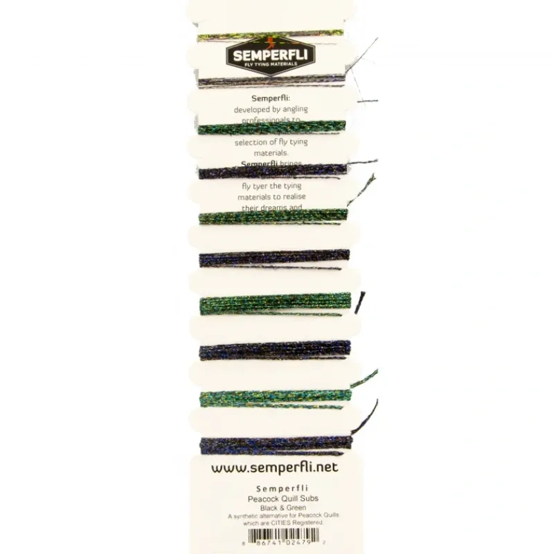 Semperfli Peacock Quill Subs Multicard - Your Premium Fishing Gear Store Rods Lines Baits Accessories* Best