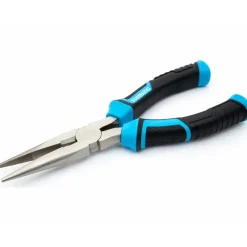 Shimano Brutas, 8", Needle Nose Pliers, Blk/Cyan Handles, High Carbon Steel - Your Premium Fishing Gear Store Rods Lines Baits Accessories* Flash Sale