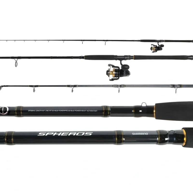 Shimano PSPSW8000HGASPS90H2 Spheros Saltwater Spinning Combo 9' - Your Premium Fishing Gear Store Rods Lines Baits Accessories* New