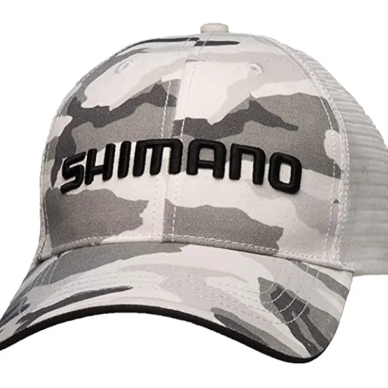 Shimano Smokey Trucker Cap, Camo White, One Size Fits Most - Your Premium Fishing Gear Store Rods Lines Baits Accessories* Fashion